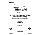 Whirlpool SF5140ERW6 front cover diagram