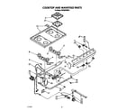 Whirlpool SF330PERW4 cooktop and manifold diagram