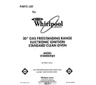Whirlpool SF3000ERW4 front cover diagram