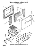 Oven door and broiler