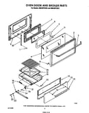 Oven door and broiler