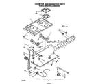Whirlpool SM958PESW2 cook top and manifold diagram