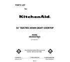KitchenAid KECM860TBC0 front cover diagram