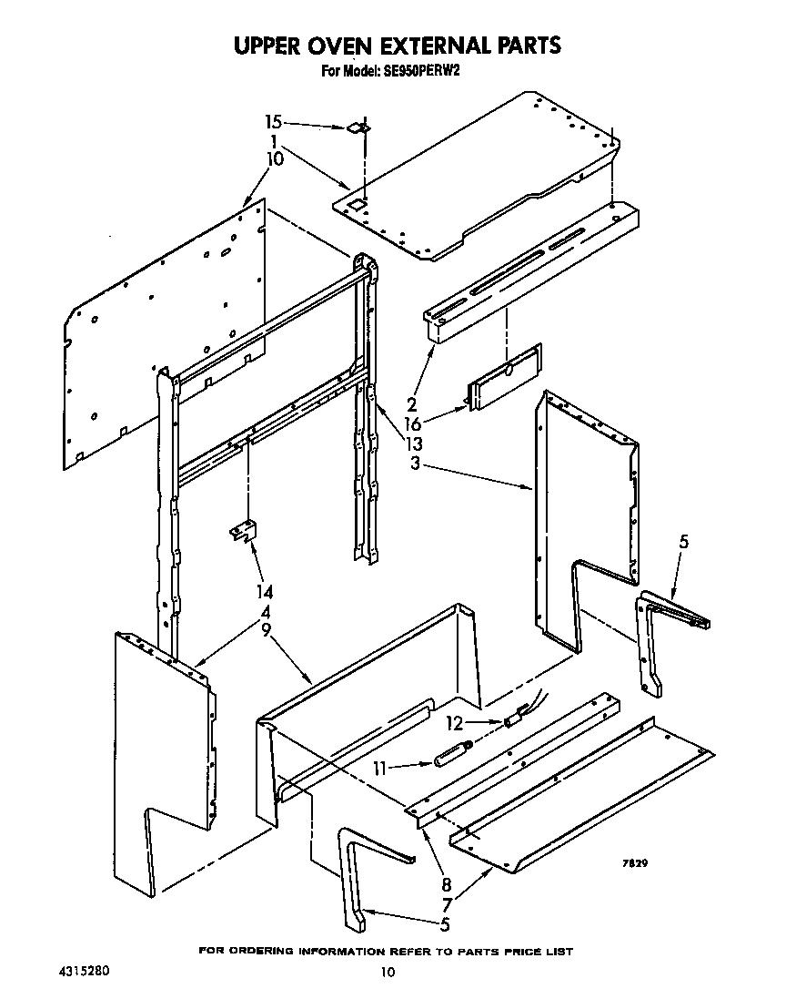 Upper oven external