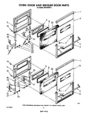 Oven door and broiler door