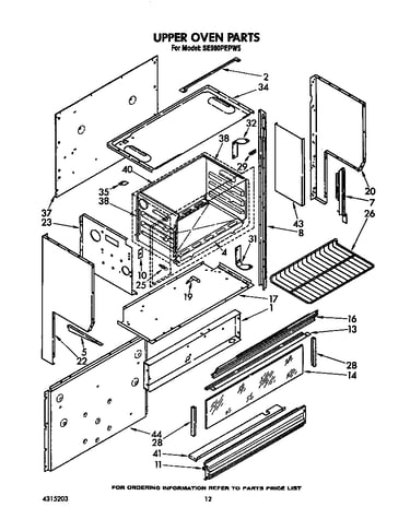 Upper oven