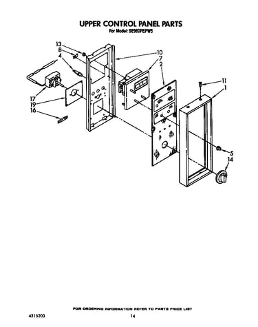 Upper control panel