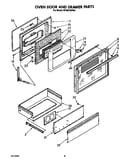 Oven door and drawer