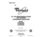 Whirlpool SF332BSRW3 front cover diagram