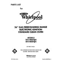 Whirlpool SF5140ERW4 front cover diagram