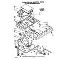 Whirlpool SF5140ERW5 cooktop and manifold diagram
