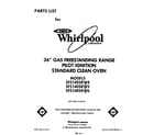 Whirlpool SF5140SRW6 front cover diagram