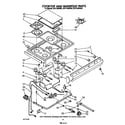 Whirlpool SF5140SRW5 cooktop and manifold diagram