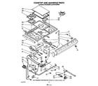 Whirlpool SF5340ERW4 cooktop and manifold diagram