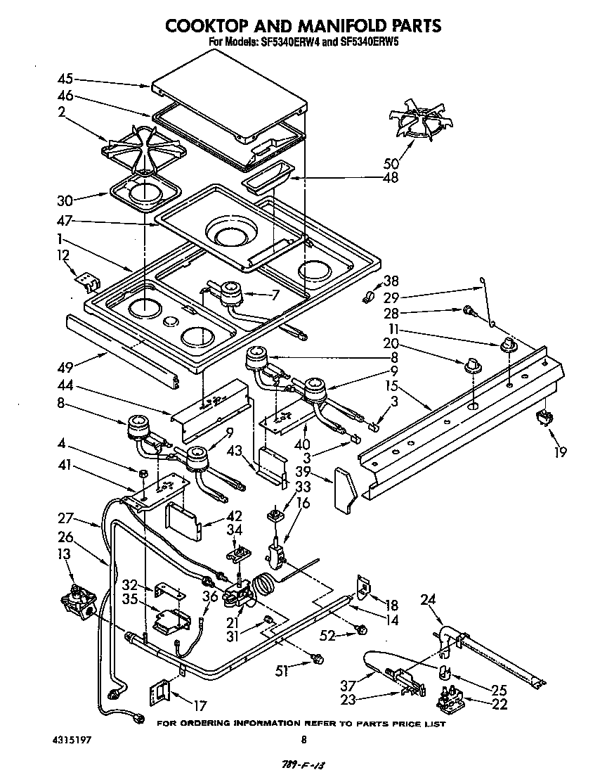 Cooktop and manifold