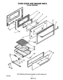 Oven door and broiler