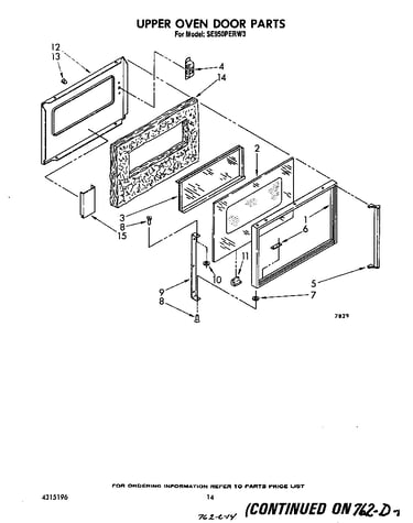 Upper oven door