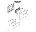 Whirlpool RF0100XRW3 oven door diagram