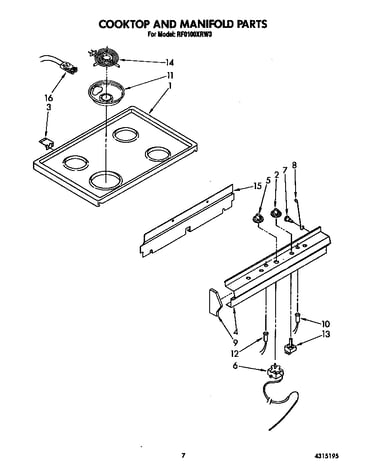 Cooktop and manifold
