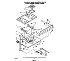 Whirlpool SF3300SRW3 cooktop and manifold diagram