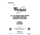 Whirlpool SF316PESW2 front cover diagram