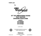 Whirlpool SF314PSRW3 front cover diagram