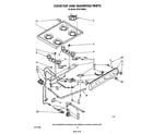 Whirlpool SF331PSRW2 cooktop and manifold diagram