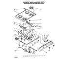 Whirlpool SF311PSRW4 cook top and manifold diagram