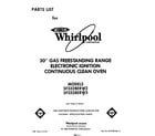 Whirlpool SF332BERW3 front cover diagram