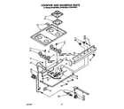 Whirlpool SF330PSRW2 cooktop and manifold diagram