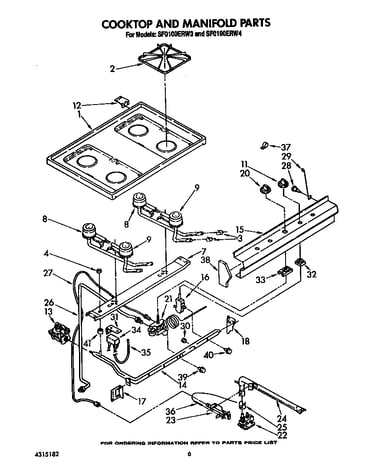 Cooktop and manifold