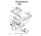 Whirlpool SF0140SRW2 cooktop and manifold diagram