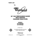 Whirlpool SF310PERW2 front cover diagram