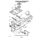 Whirlpool SF3300ERW2 cooktop and manifold diagram