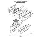 Whirlpool SF330PERW2 oven door and broiler diagram