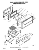 Oven door and broiler