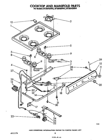 Cook top and manifold