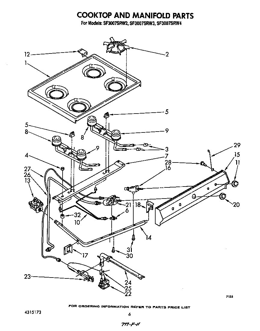 COOK TOP AND MANIFOLD