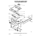 Whirlpool SF300BSRW4 cook top and manifold diagram