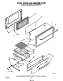 Oven door and broiler