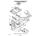 Whirlpool SF302BERW2 cooktop and manifold diagram