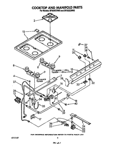 Cooktop and manifold