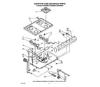 Whirlpool SF3020SRW4 cook top and manifold diagram