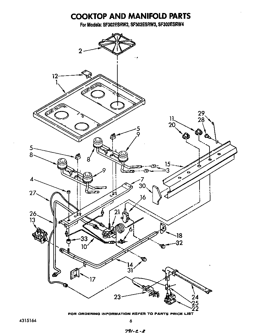Cooktop and manifold