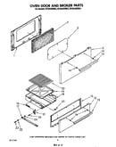 Oven door and broiler