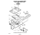 Whirlpool SF3040SRW3 cooktop and manifold diagram