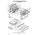 Whirlpool SE960PEPW4 oven door and drawer diagram