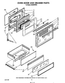 Oven door and drawer