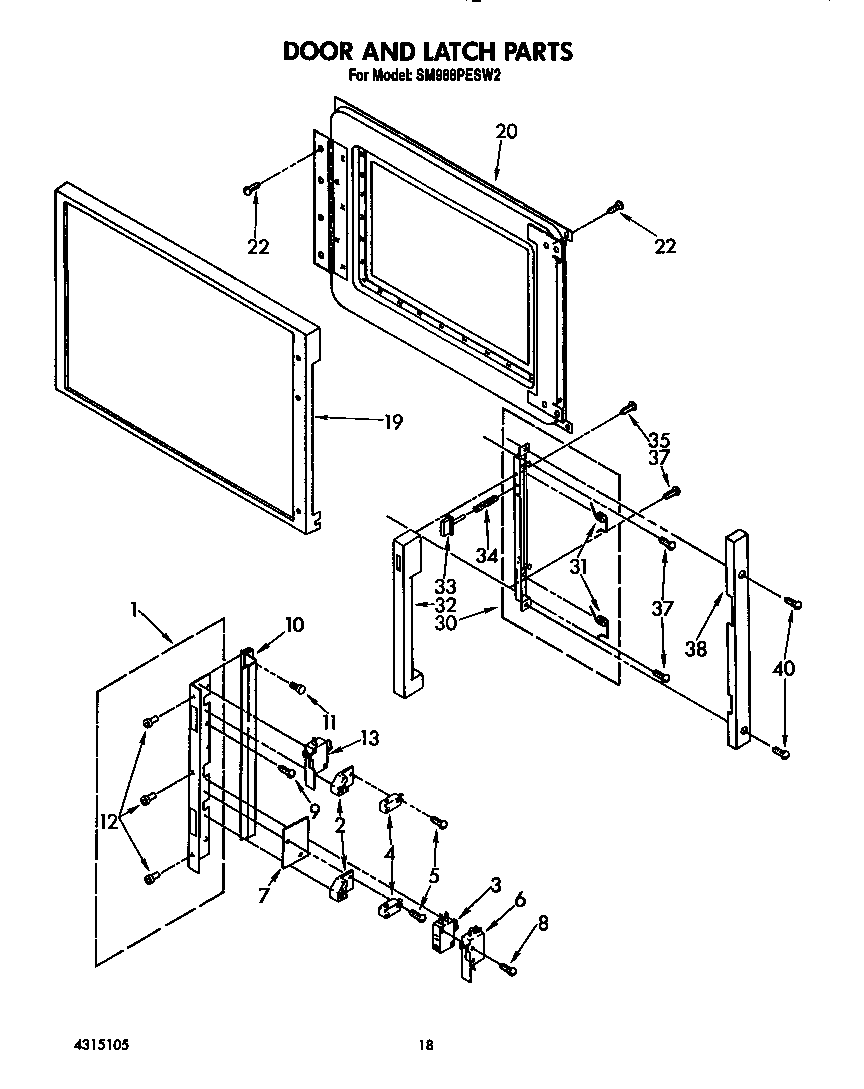 Door and latch