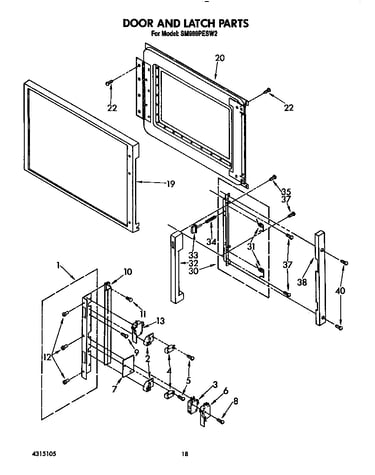 Door and latch